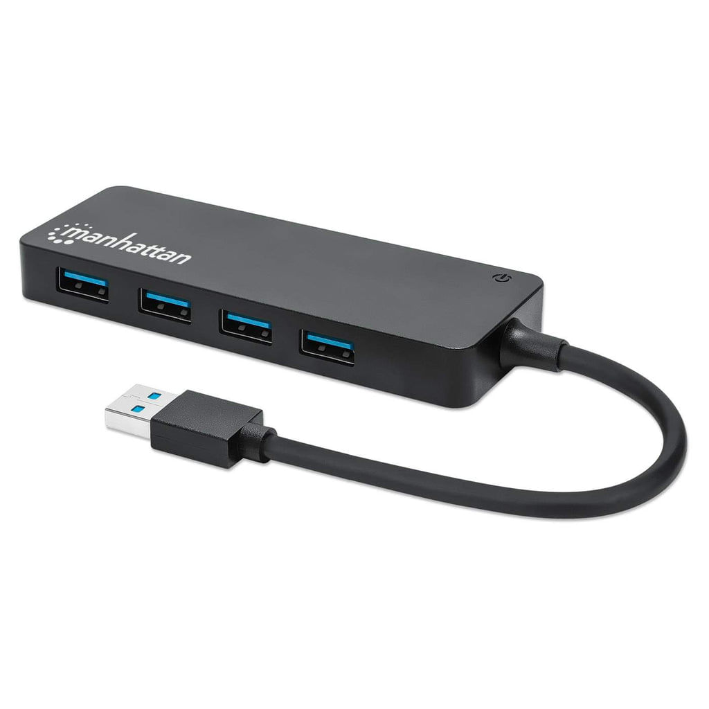 Manhattan 164900 hub di interfaccia USB 3.2 Gen 1 (3.1 Gen 1) Type-A 5000 Mbit/s Nero