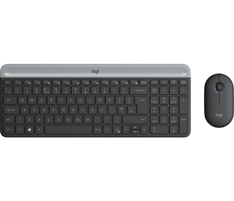 Logitech 920-009260 tastiera Mouse incluso Ufficio RF Wireless QWERTZ Ceco Grafite