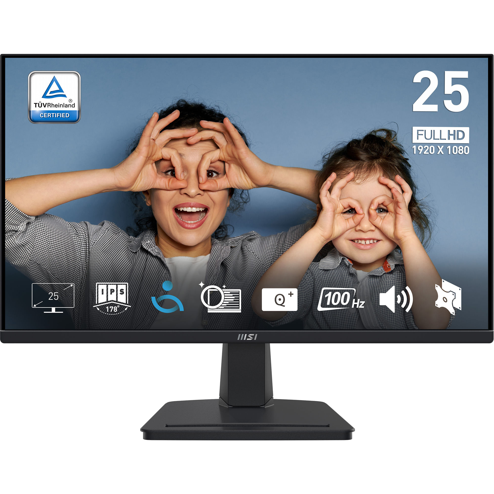 MSI PRO MP251 Monitor 24,5'' IPS FHD (1920x1080), 100Hz, 1ms, altoparlanti integrati, Eye-friendly, FreeSync MSI Pro MP251 Monitor PC 62,2 cm (24.5")