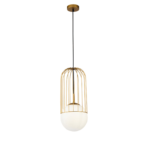 Maytoni Sospensione Contemporanea Telford Grande In Metallo Oro 1 Luce Maytoni P363PL-01G illuminazione da soffitto E27