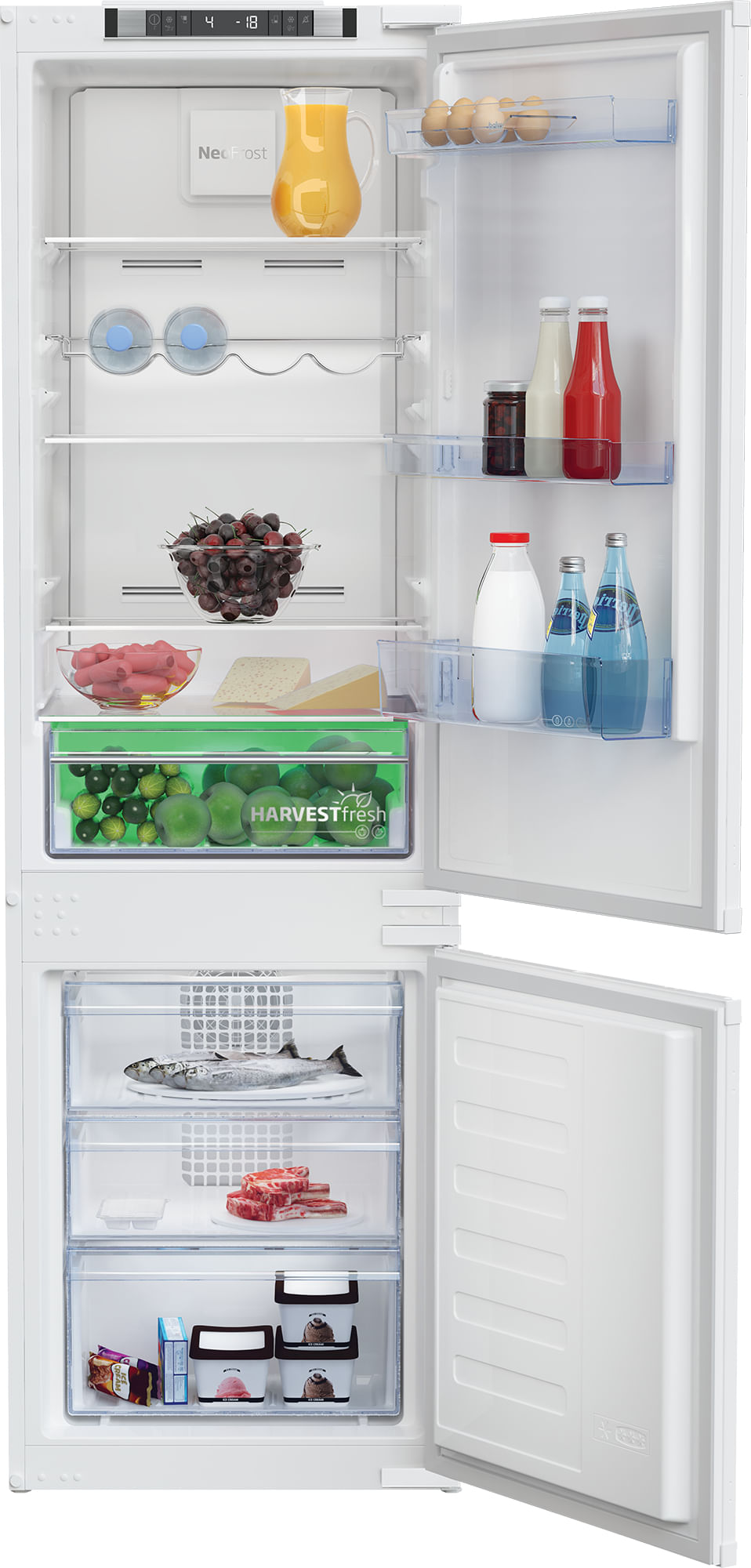 Beko BCNA275E41SN Frigorifero Combinato Total No Frost 254 Litri Beko BCNA275E41SN Da incasso 254 L E Bianco