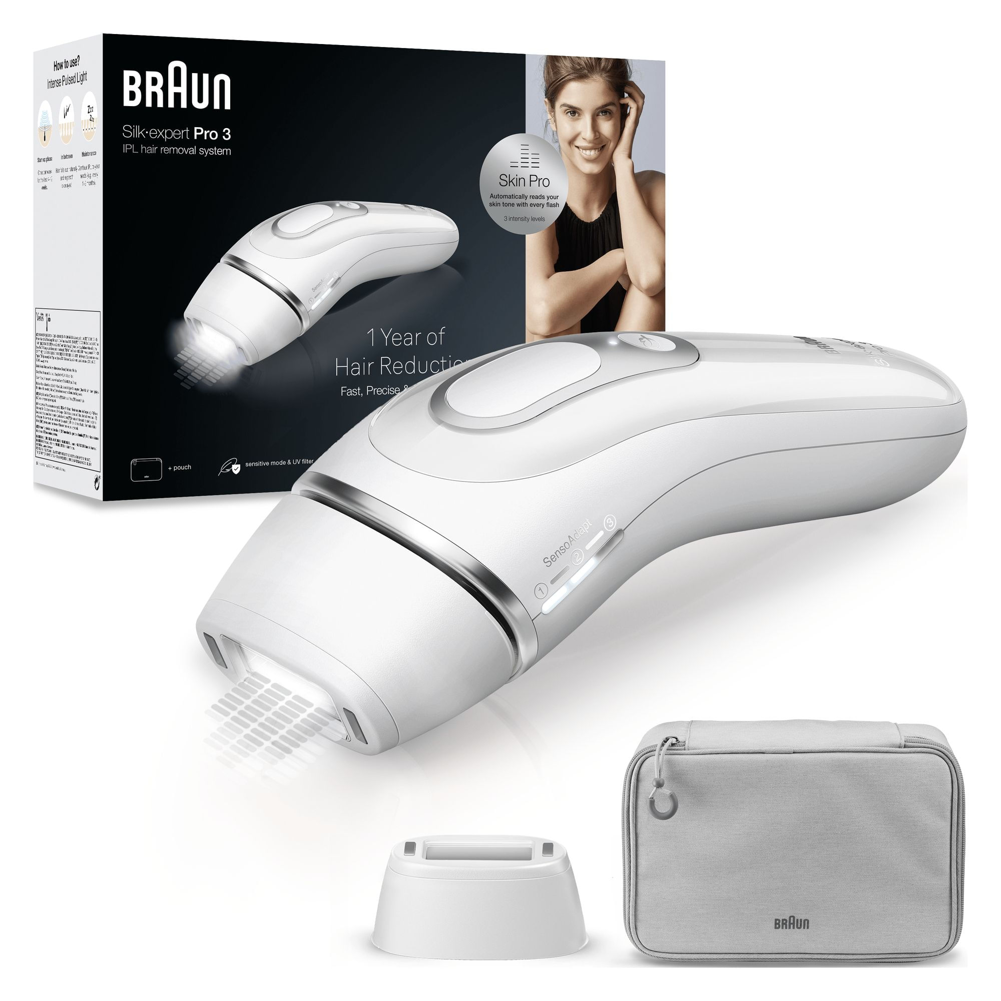 Braun Silk-expert Pro Silk expert Pro 3 PL3020, Epilatore A Luce Pulsata Donna Braun Pl3020 Silk Expert Pro 3 Epilatore Bianco