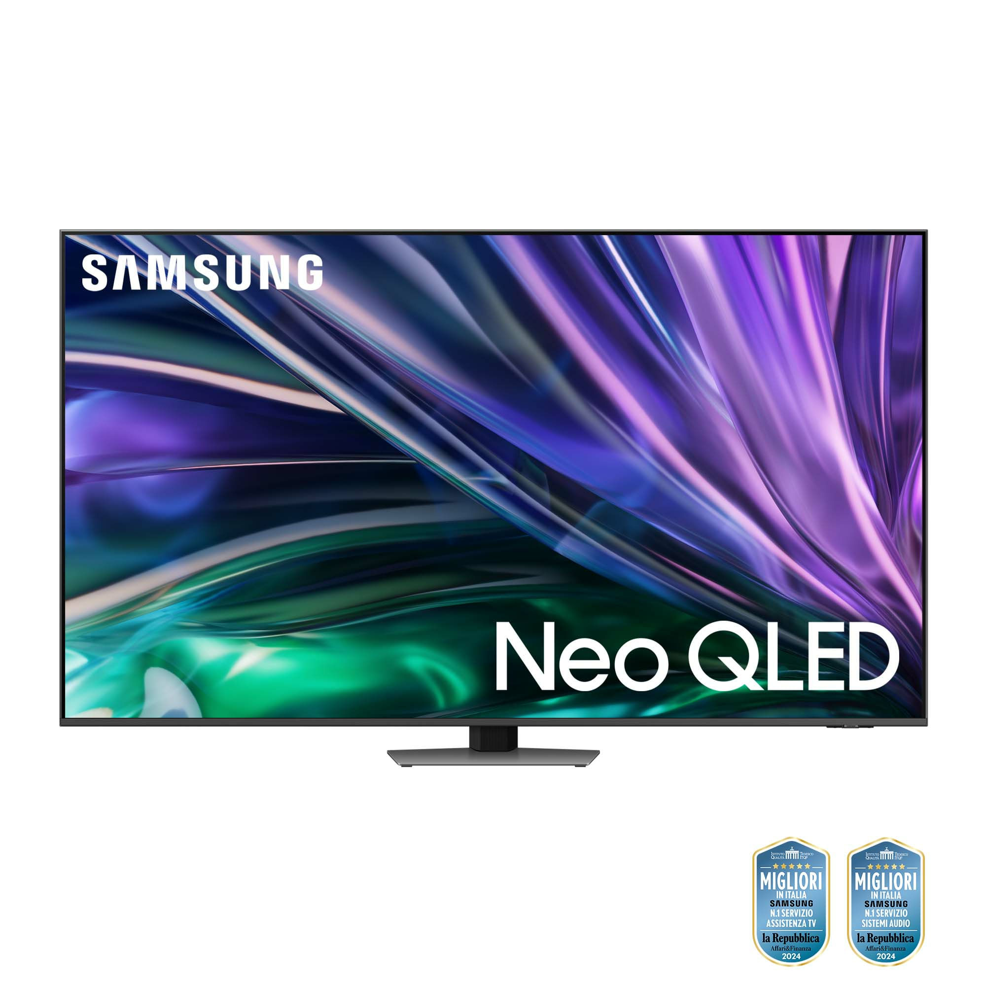 Samsung Smart TV 65” QE65QN85DBTXZT Neo QLED 4K Mini LED Carbon Silver 2024, Processore NQ4 AI GEN2, Tecnologia Quantum Matrix, Simple Chamfer Design,