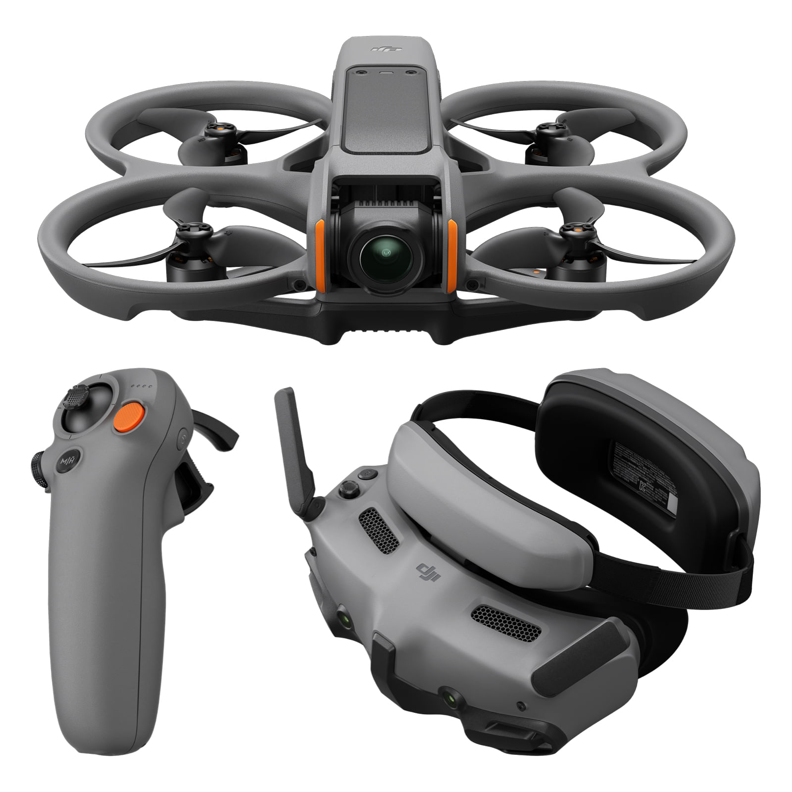 DJI Avata 2 Fly More Combo Drone FPV con Fotocamera 4K Paraeliche Integrati 360 Semplificati con una Sola Pressione DJI Avata 2 Fly More Combo (1 batt