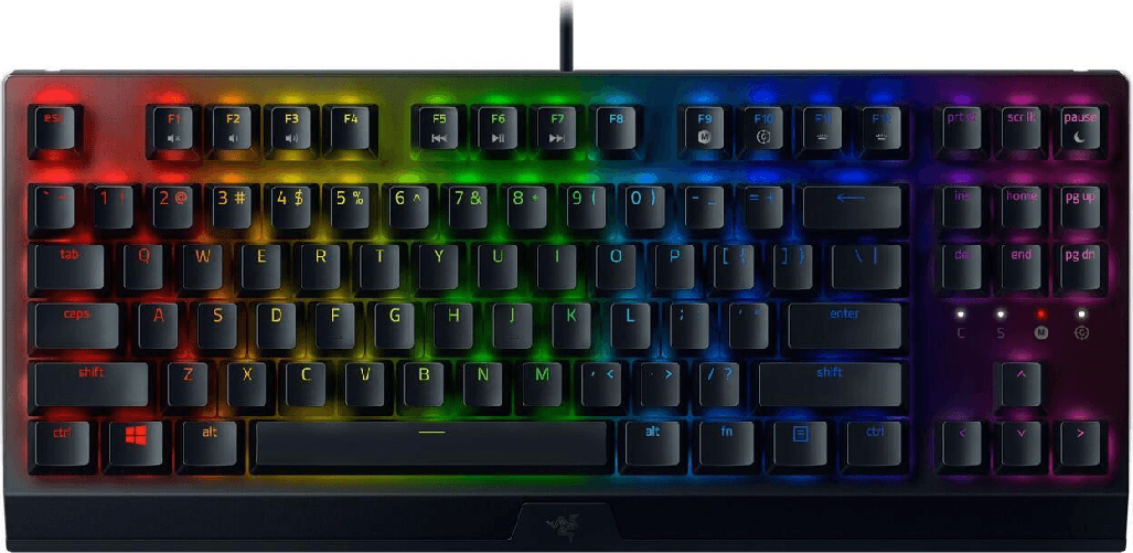 Razer Tastiera RAZER BLACKWIDOW V3 Tenkeyless (interruttore verde meccanico, cablato, USB, layout tedesco, RGB) Razer Blackwidow V3 tastiera Giocare U