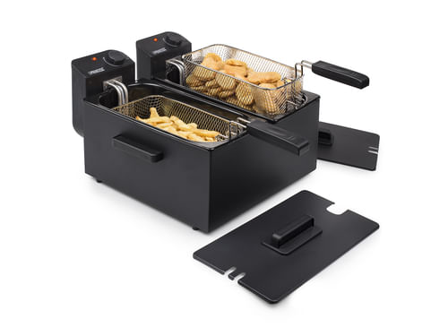 Princess Doppia friggitrice 183028 Black elettrica, 3600 W, Acciaio, Nero Princess 183028 Friggitrice Doppia