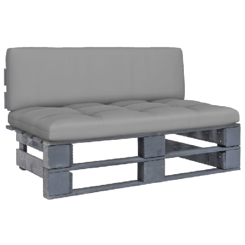 VidaXL Divano Centrale da Giardino Pallet Legno Pino Impregnato Grigio VidaXL 3066483 panca da esterno Legno