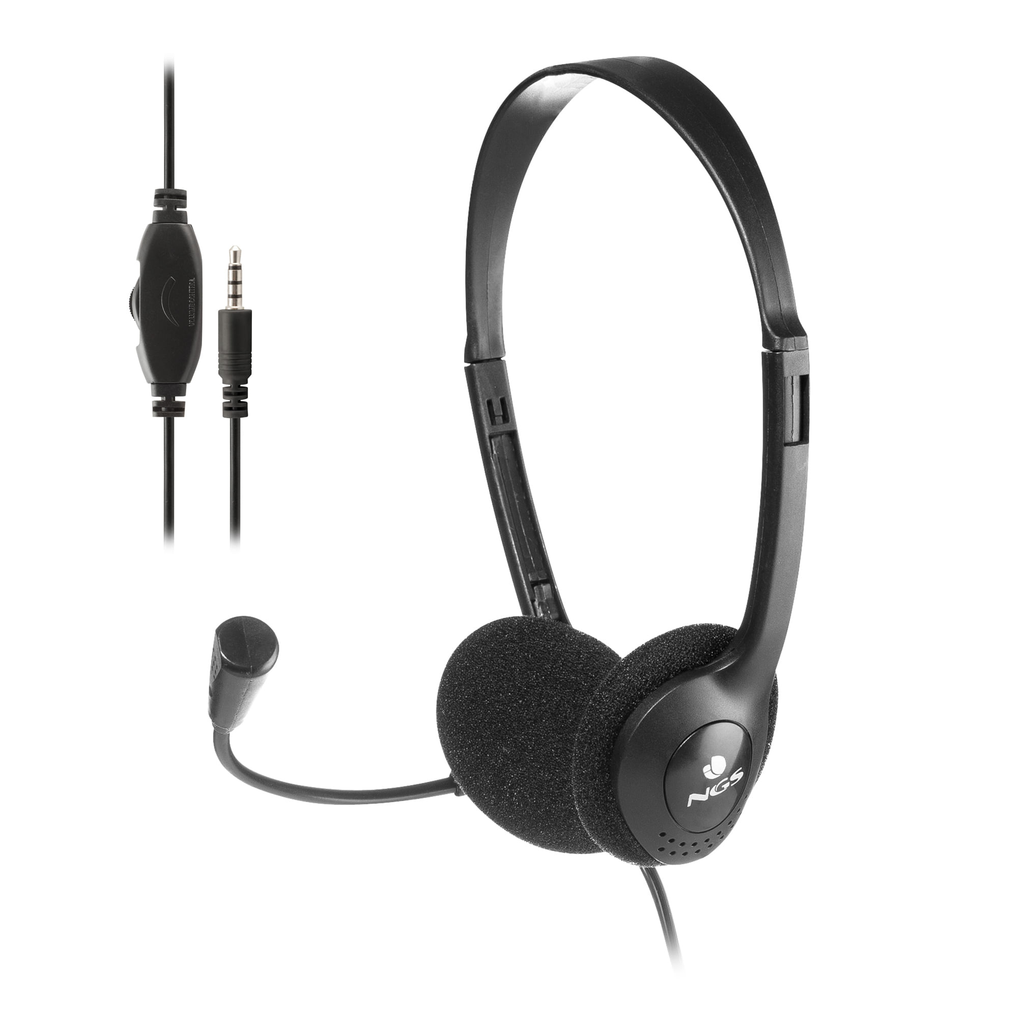 NGS MS103 MAX Cuffie Cablate per Computer con Microfono Connessione Jack 3.5mm Lunghezza Cavo 1.5mt NGS MS103 MAX Auricolare Cablato A Padiglione Musi