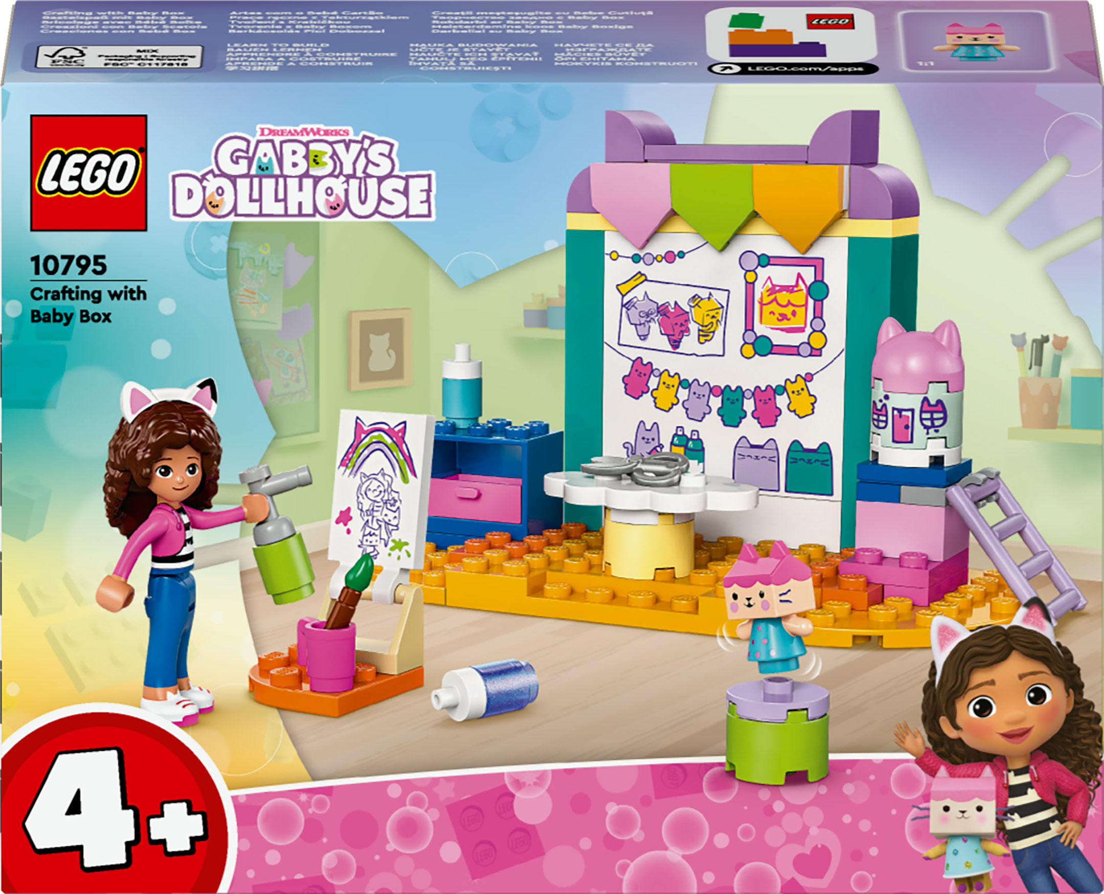 LEGO La Casa delle Bambole di Gabby Creazioni con Baby Scatola Giochi Educativi per Bambine e Bambini da 4 Anni LEGO Creazioni con Baby Scatola