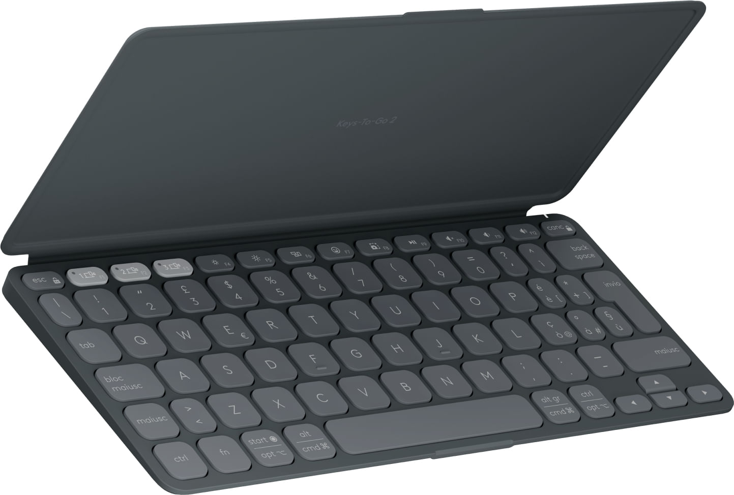 Logitech Keys-To-Go 2 tastiera Universale Bluetooth QWERTY Italiano Grafite Logitech 920-012976 tastiera Universale Bluetooth QWERTY Italiano Grafite