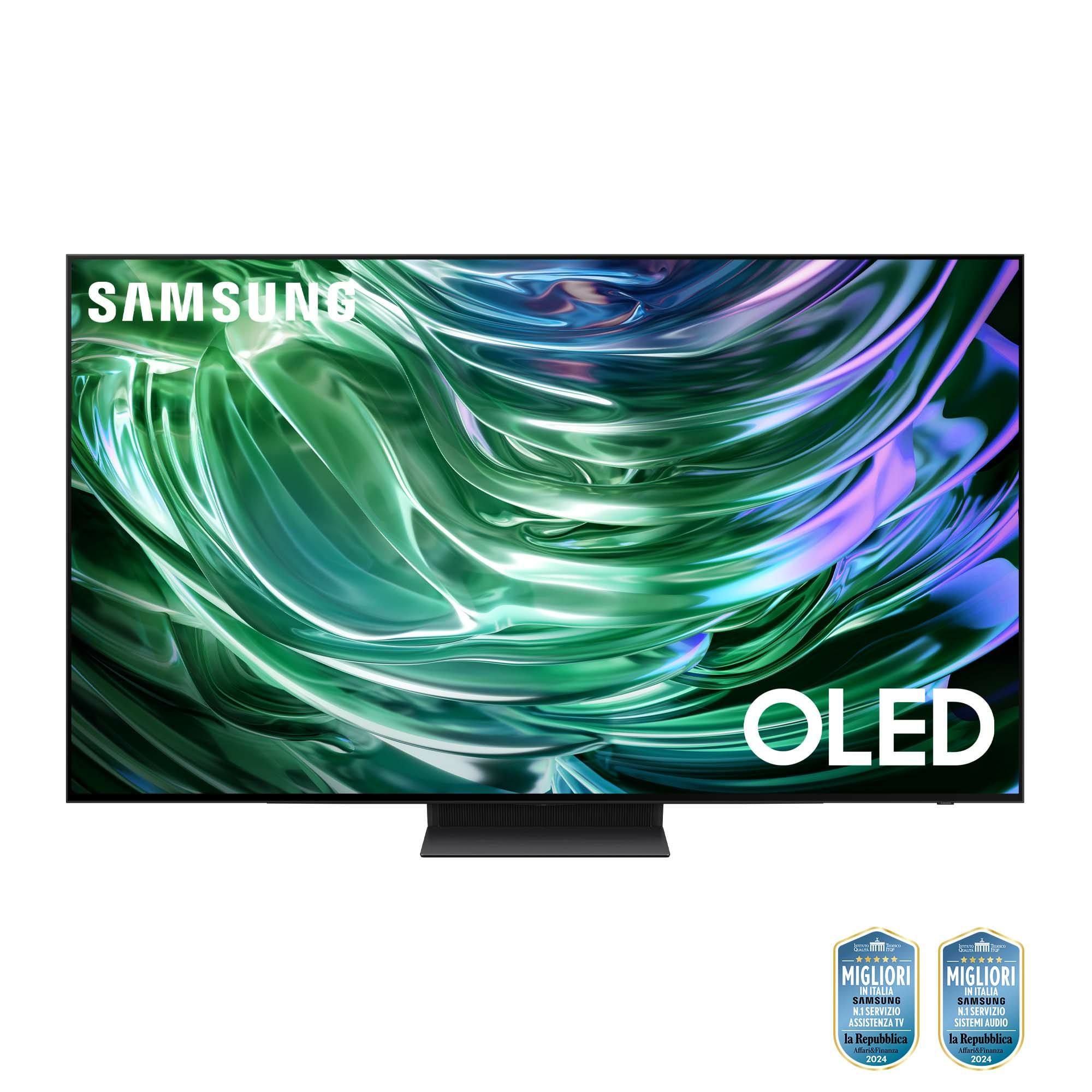 Samsung TV OLED 4K 48” QE48S90DAEXZT Smart TV Wi-Fi Graphite Black 2024, Processore NQ4 AI GEN2, Self-illuminating pixels, Laser Slim Design, Dolby At