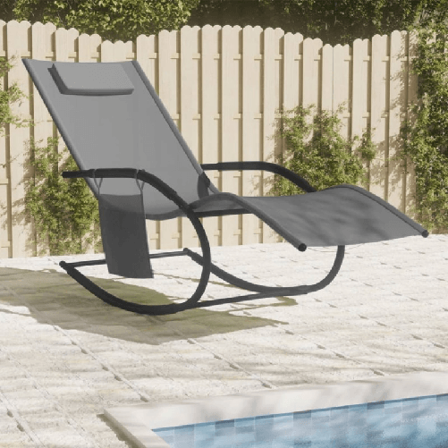 VidaXL 318121 sedia da esterno Salone Seduta imbottita Acciaio Grigio