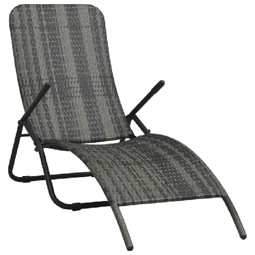 VidaXL 48128 sedia da esterno Salone Seduta imbottita Rattan sintetico, Acciaio Grigio