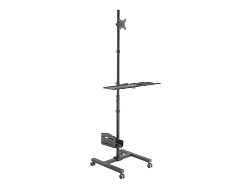 Equip 650171 carrello e supporto multimediale Nero PC Carrello multimediale Equip Postazione di lavoro mobile con monitor singolo da 17"-32”