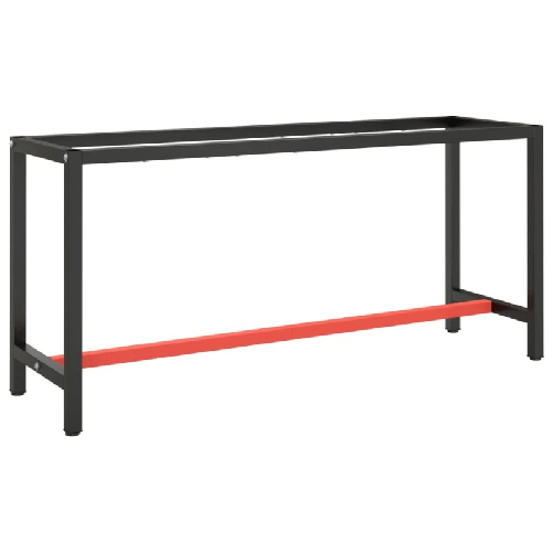 VidaXL Telaio Banco da Lavoro Nero e Rosso Opaco 170x50x79 cm Metallo VidaXL 151452 parte di tavolo