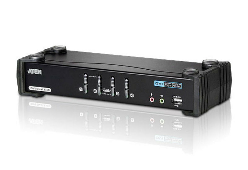 ATEN Switch KVMP Dual Link/audio USB DVI a 4 porte