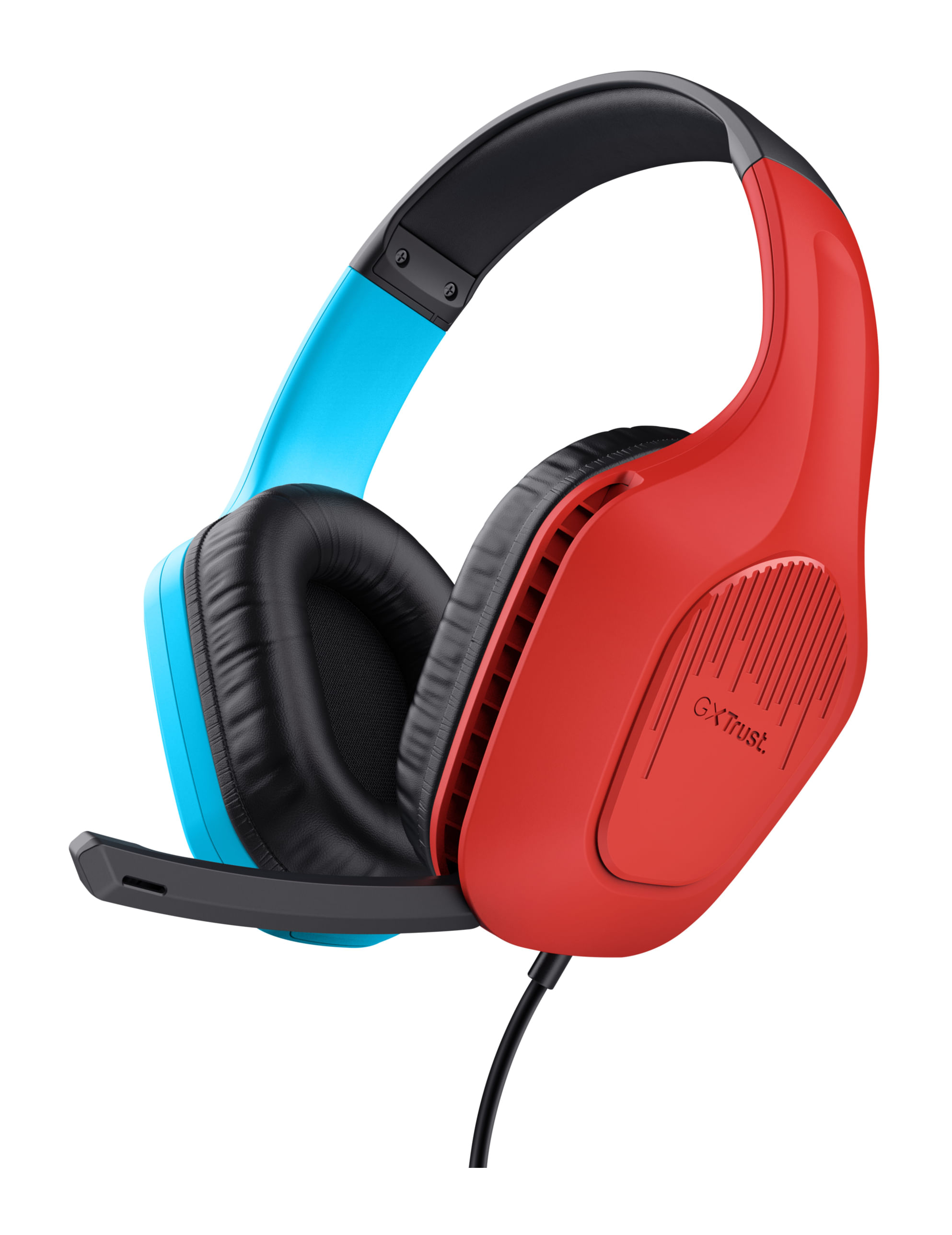 Trust GXT 416S Zirox Auricolare Cablato A Padiglione Giocare Nero, Ciano, Rosso Trust GXT 416S Zirox Auricolare Cablato A Padiglione Gaming Nero, Cian