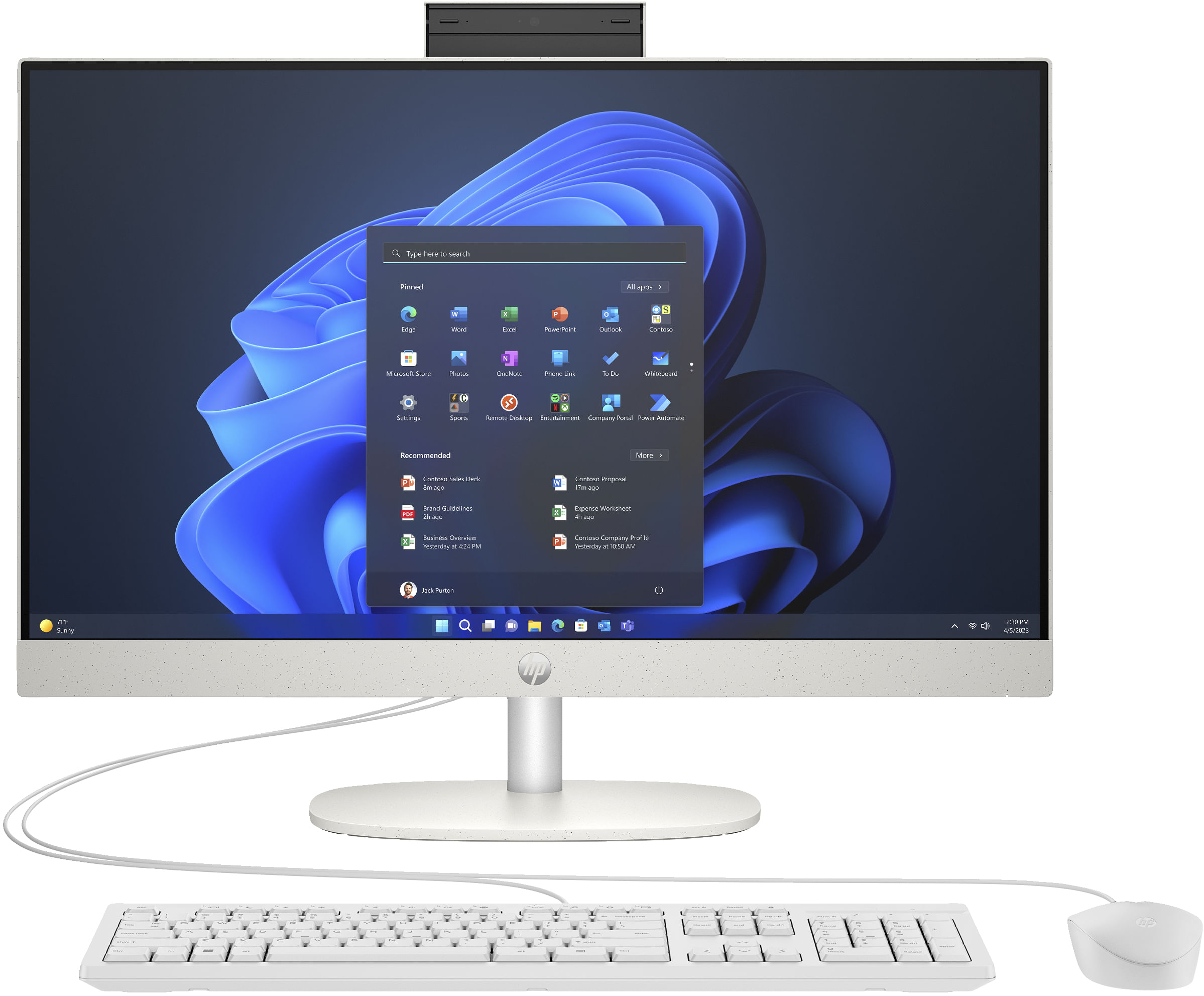 HP Pro 240 G10 Intel Core i5 i5-1335U 60,5 cm (23.8") 1920 x 1080 Pixel PC All-in-one 8 GB DDR4-SDRAM 256 GB SSD Windows 11 Pro Wi-Fi 6 (802.11ax) B