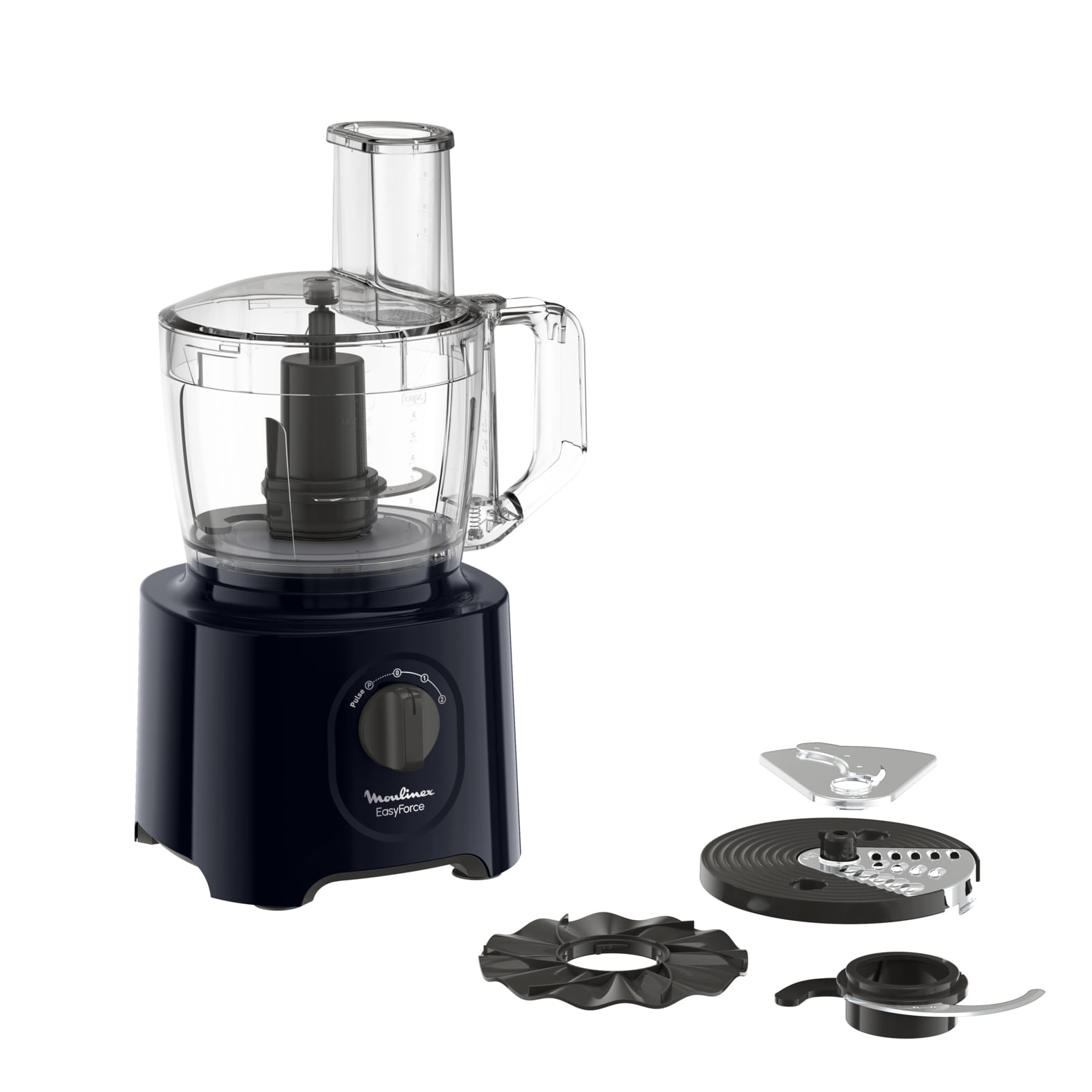 Moulinex FP2428 Easy Force Robot da Cucina e Frullatore 4 Accessori 15 Funzioni 800 W Moulinex FP242810 robot da cucina 800 W 2,4 L Nero, Trasparente