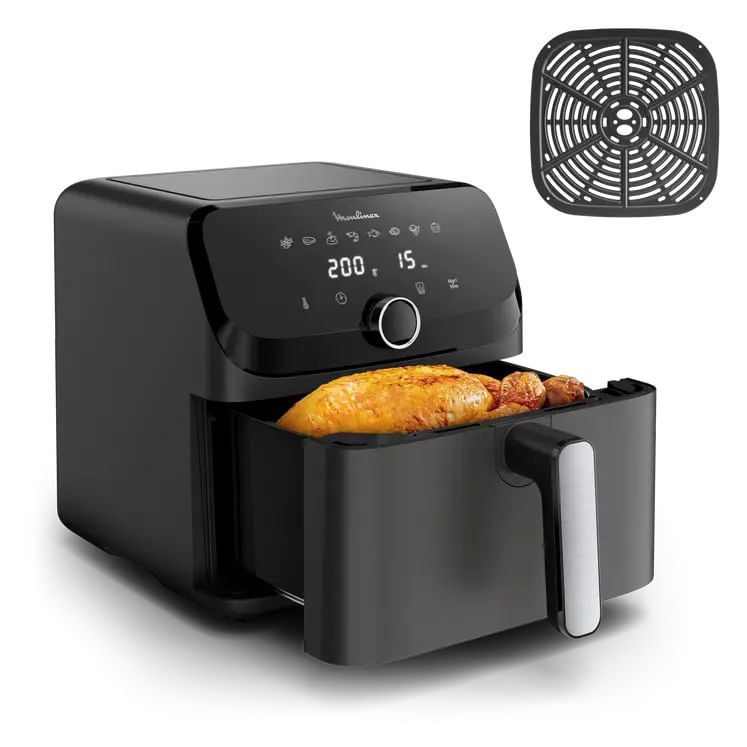 Moulinex EZ855HF0 Easy Fry Mega Friggitrice ad Aria Capacita' Extra-Large 7.5 Litri nera Moulinex Easy Fry Mega Friggitrice ad aria Coal Grey 7.5L EZ8