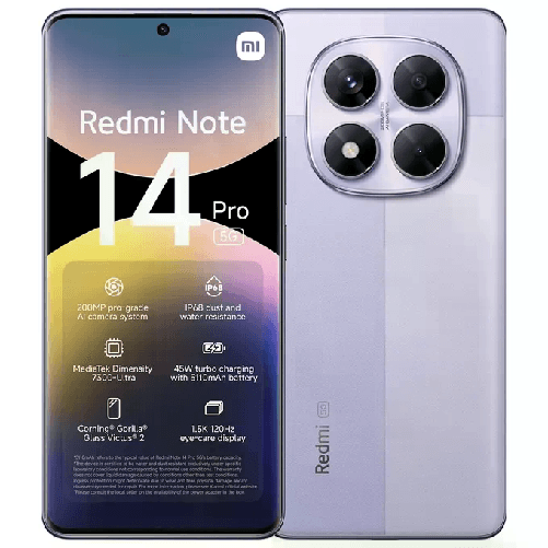Xiaomi Redmi Note 14 Pro 5G 16,9 cm (6.67") Doppia SIM USB tipo-C 8 GB 256 GB 5110 mAh Lavanda, Viola