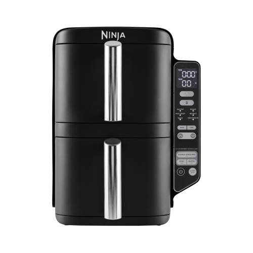 Ninja SL300EU Double Stack Friggitrice ad Aria Verticale Doppia 7.6 Litri 2470W 6 Funzioni 6 Porzioni Nero Ninja SL300EU friggitrice Doppia 7,6 L Indi