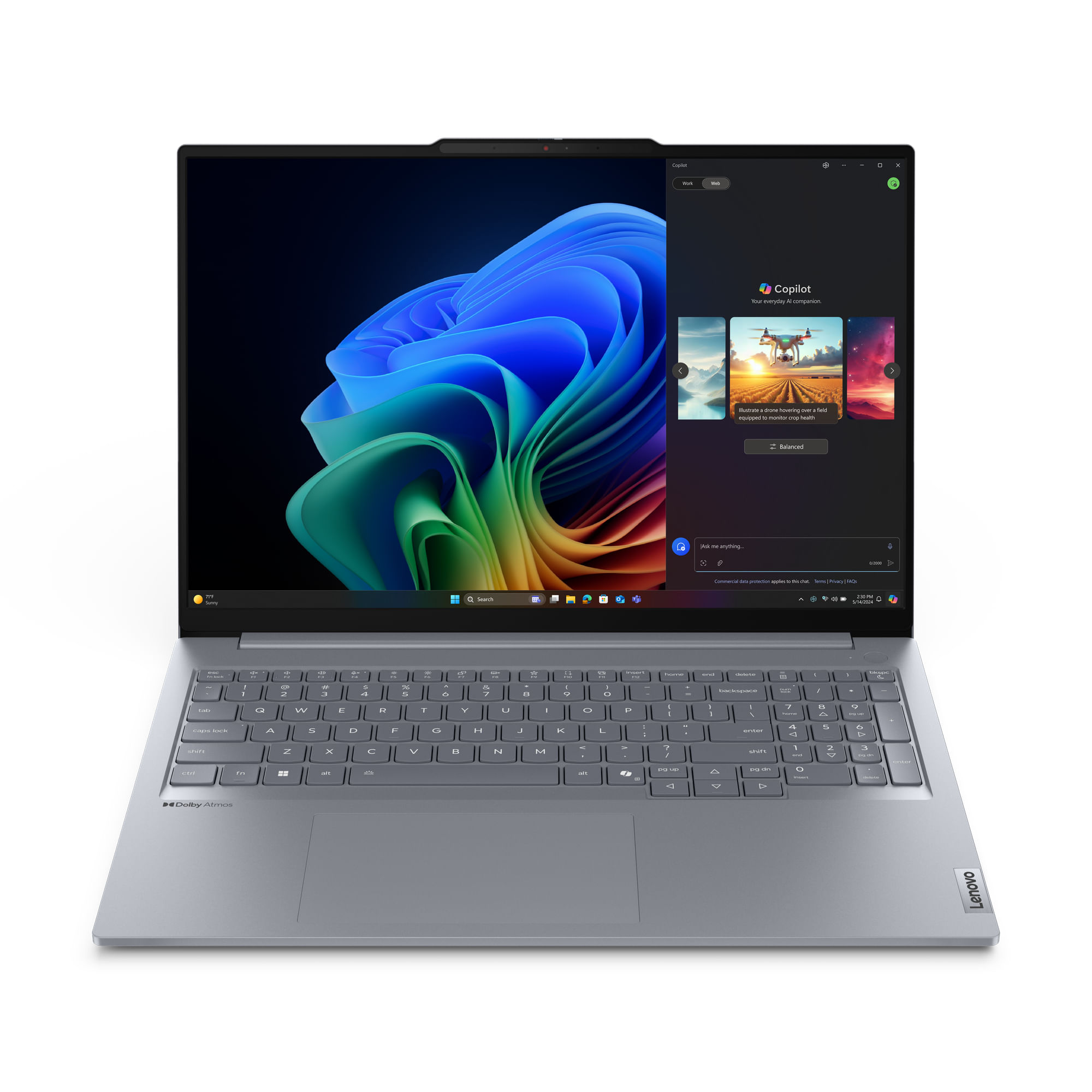 Lenovo ThinkBook 16 G7 QOY Qualcomm Snapdragon X1P-42-100 Computer portatile 40,6 cm (16") WUXGA 16 GB LPDDR5x-SDRAM 512 GB SSD Wi-Fi 7 (802.11be) Win