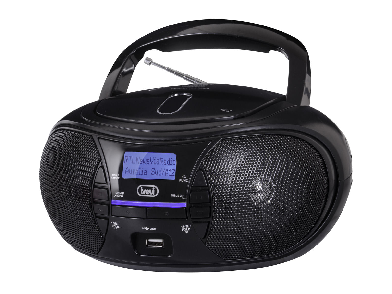 Trevi CMP 581 DAB - Stereo Portatile con Radio DAB e Lettore CD Trevi CMP 581 Digitale DAB+, FM Nero Riproduzione MP3