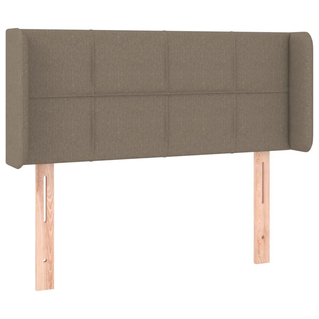 VidaXL Testiera ad Orecchio Tortora 147x16x118/128 cm in Tessuto VidaXL 3119582 testiera e pedana Grigio talpa
