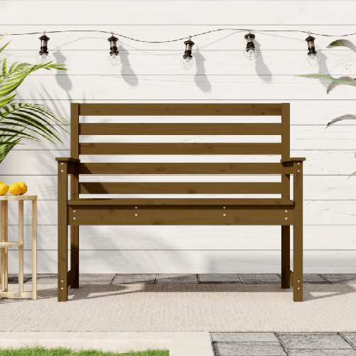 VidaXL Panca da Giardino Miele 109x48x91,5 cm Legno Massello di Pino VidaXL 824063 panca da esterno Legno