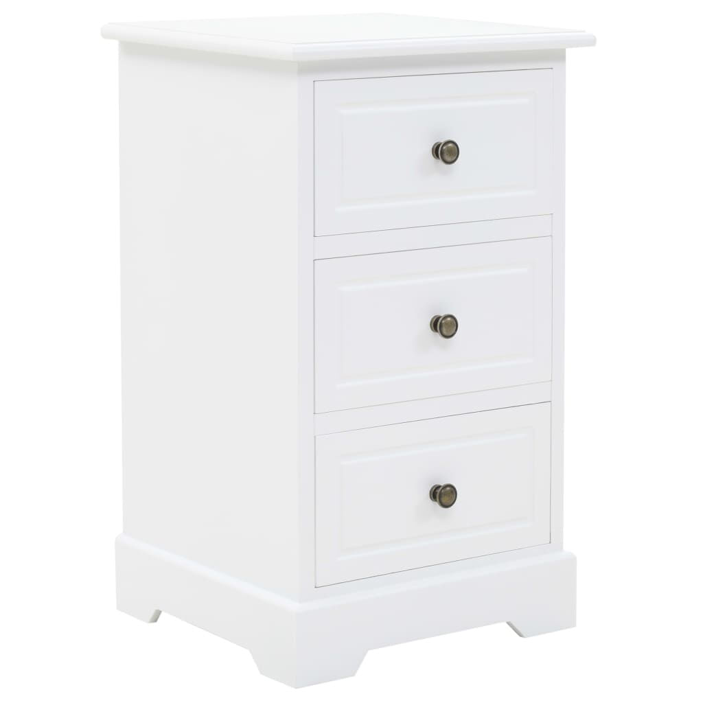 VidaXL Comodino in MDF e Legno di Pino 35x32x59 cm VidaXL 245756 comodino Bianco