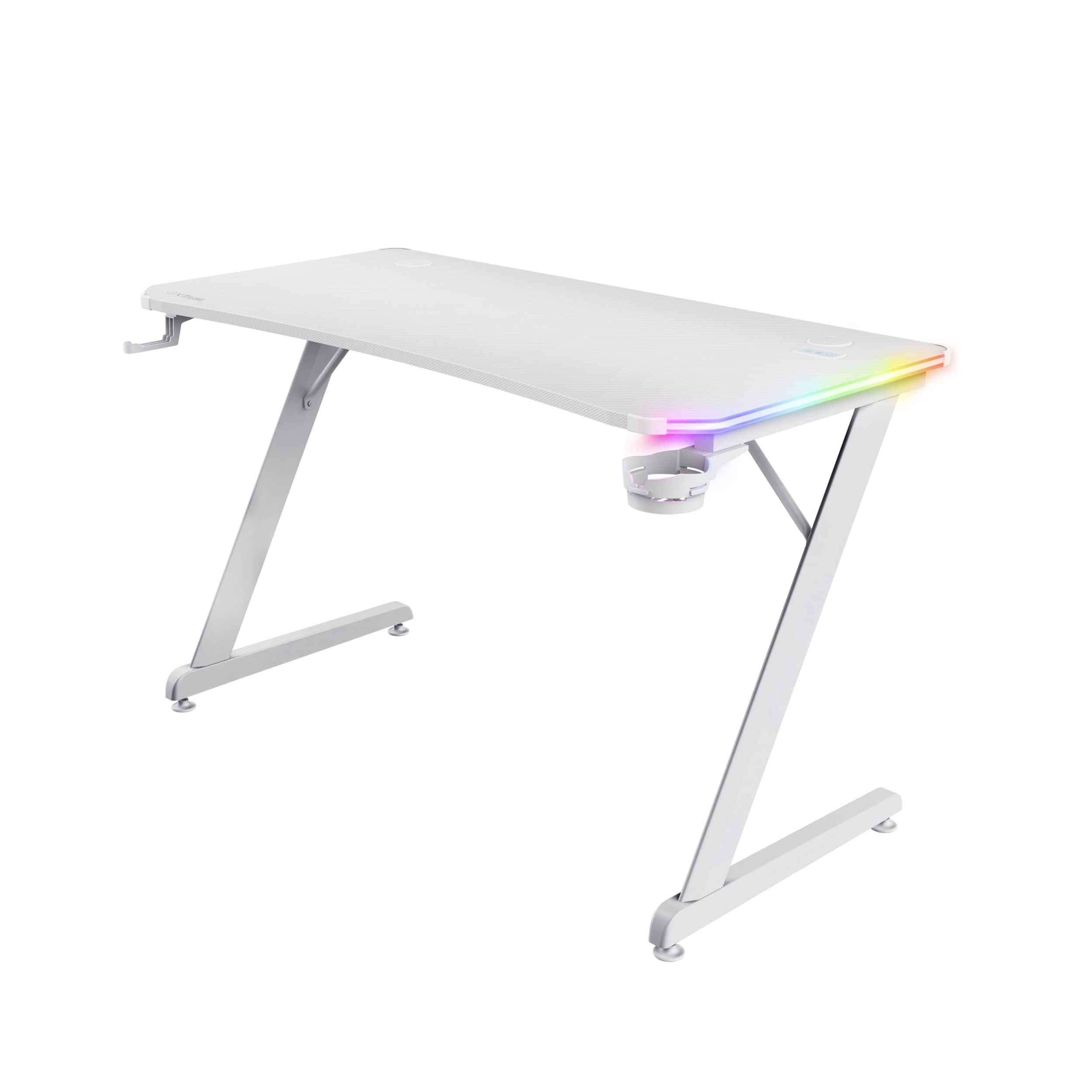 Trust GXT 709W LUMINUS Scrivania Gaming Bianco Trust GXT 709W LUMINUS Bianco