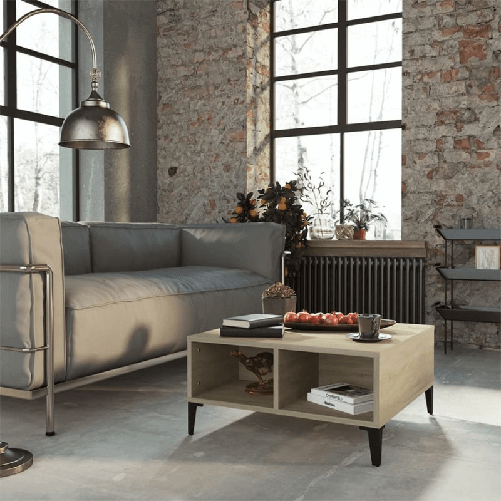 VidaXL Tavolino da Salotto Rovere Sonoma 60x60x30 cm in Truciolato VidaXL 805989 tavolino da caffè, comodino e consolle da soggiorno