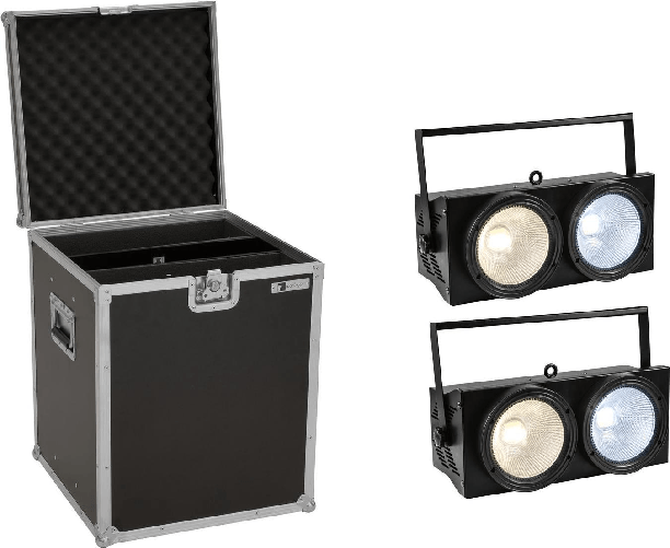 EUROLITE Set 2x Audience Blinder 2x100W LED COB CW/WW + Case (20000903)