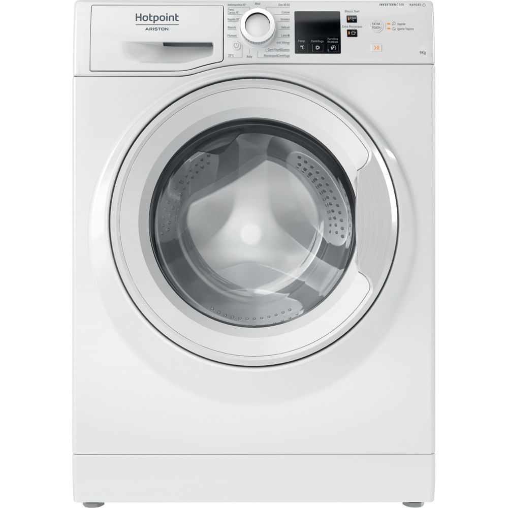 Hotpoint NFR79W IT Lavatrice carica frontale 9 kg 1400 giri Inverter Vapore Hotpoint Ariston Lavatrice a libera installazione NFR79W IT