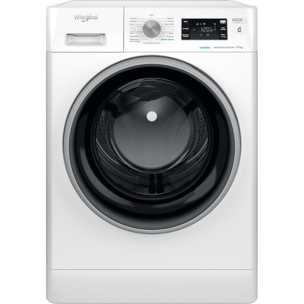 Whirlpool FFB 1048 BSV IT Lavatrice carica frontale 10 Kg 1400 giri Classe A bianca Whirlpool Lavatrice a libera installazione - FFB 1048 BSV IT