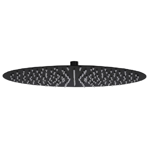 VidaXL Testa Doccia a Pioggia in Acciaio Inox 40 cm Rotonda Nera VidaXL Rain Soffione per doccia a pioggia Nero