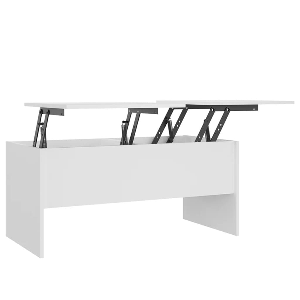 VidaXL Tavolino da Salotto Bianco 102x50,5x46,5cm in Legno Multistrato VidaXL 809719 tavolino da caffè, comodino e consolle da soggiorno