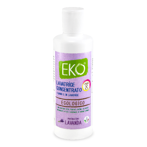 Eko Detersivo Ecologico Lavatrice E Bucato A Mano ml 200 - LAVANDA - Prodotto Professionale - CERTIFICATO BIOCERTITALIA