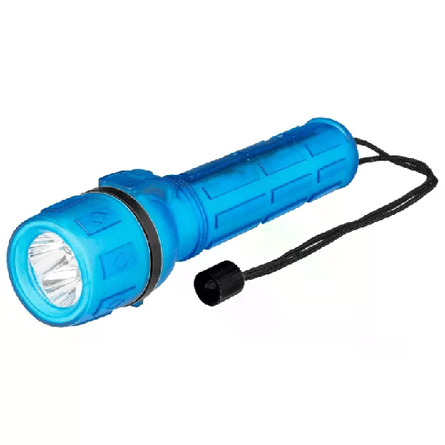 Poly pool torcia led 18 lumen ip44 blu in gomma resistente agli schizzi Poly Pool Torcia in gomma a LED, 18 lumen 0.2W, 15x3.5x3.5cm