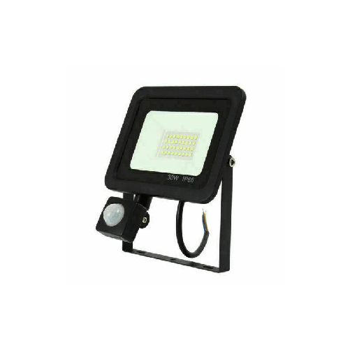 Faro LED 30W Faretto Slim Con Sensore Movimento PIR luce fredda 6000k IP66