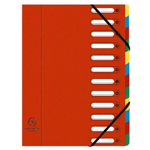 Exacompta 55125E intercalare Multicolore, Rosso