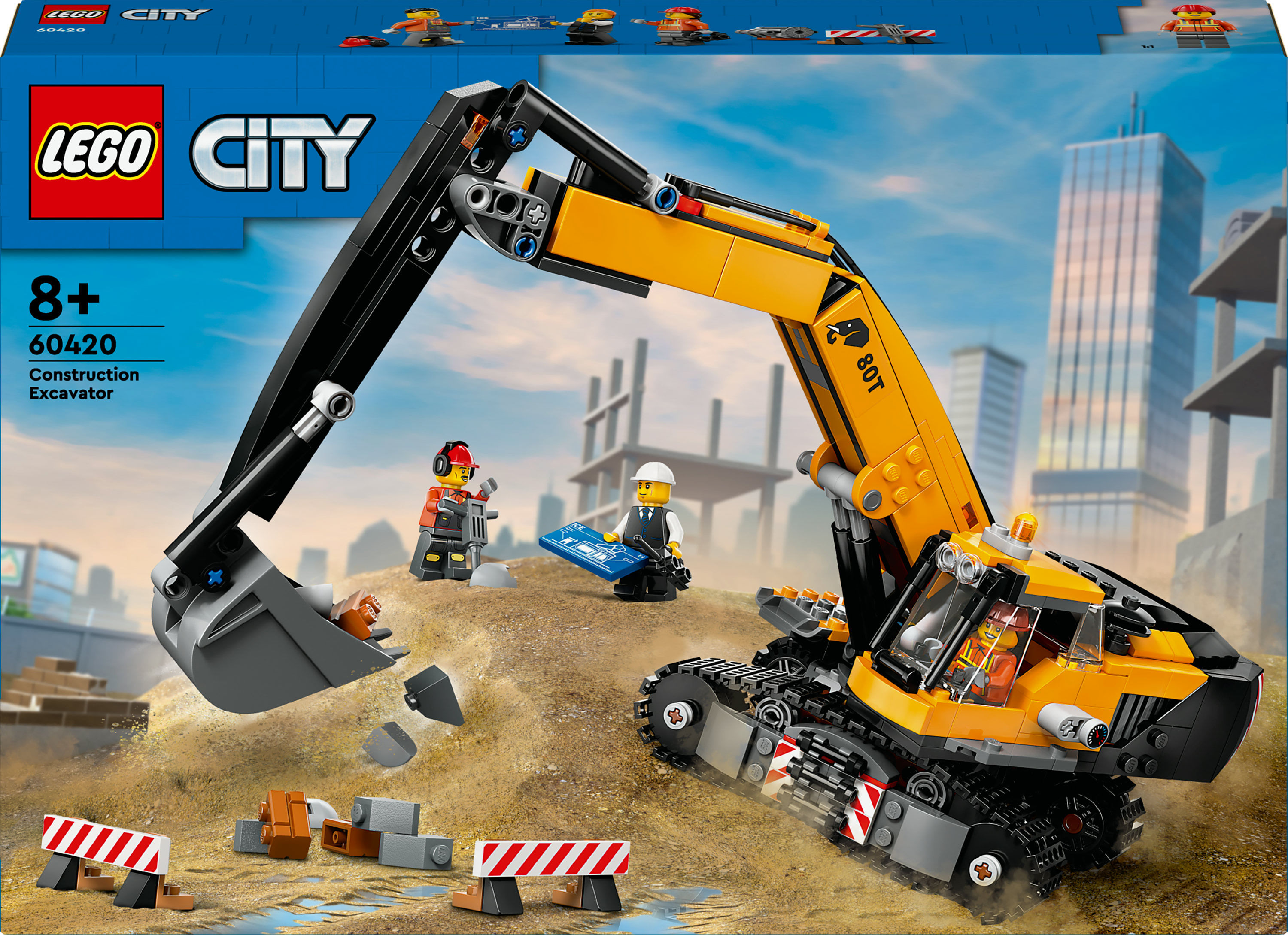 LEGO City Escavatore da Cantiere Giallo con Minifigure LEGO Escavatore da cantiere giallo