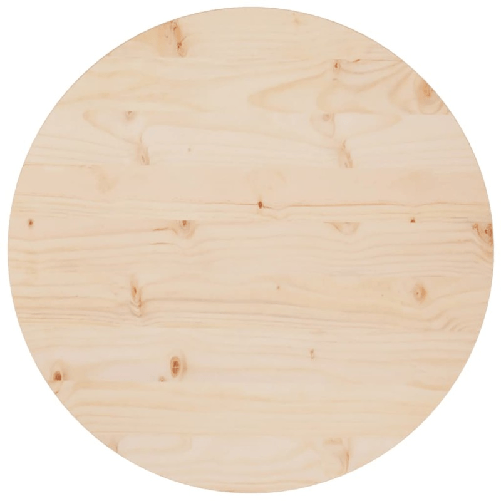 VidaXL Piano Tavolo Ø60x2,5 cm in Legno Massello di Pino VidaXL 813647 parte di tavolo
