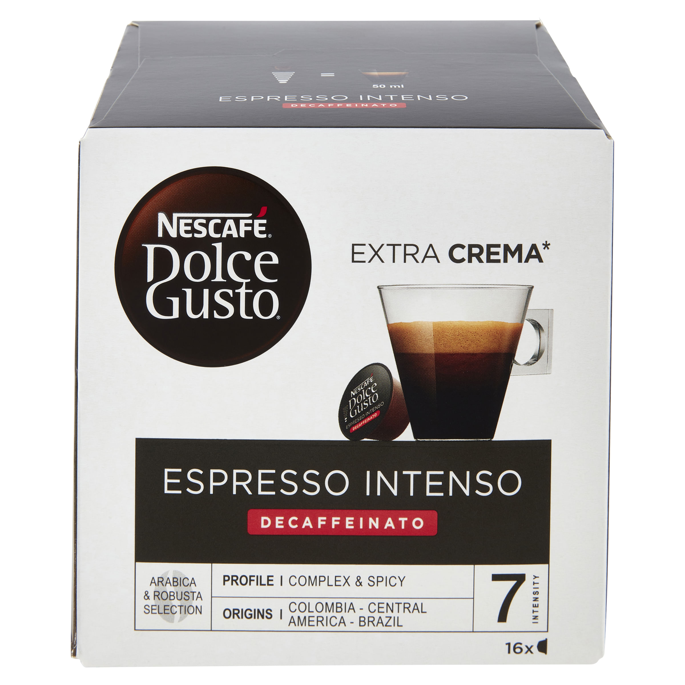 Nescafè Nescafé Dolce Gusto Caffè Espresso Intenso Decaffeinato 16 Capsule Nescafé Dolce Gusto Caffè Espresso Intenso Decaffeinato 16 Capsule