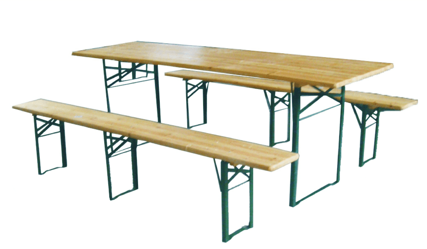 Camillo Rigamonti srl CRO Set birreria due panche + tavolo in legno di abete (panca larghezza 25cm) - con 3 sostegni C.R.O. Set birreria tavolo 200x70