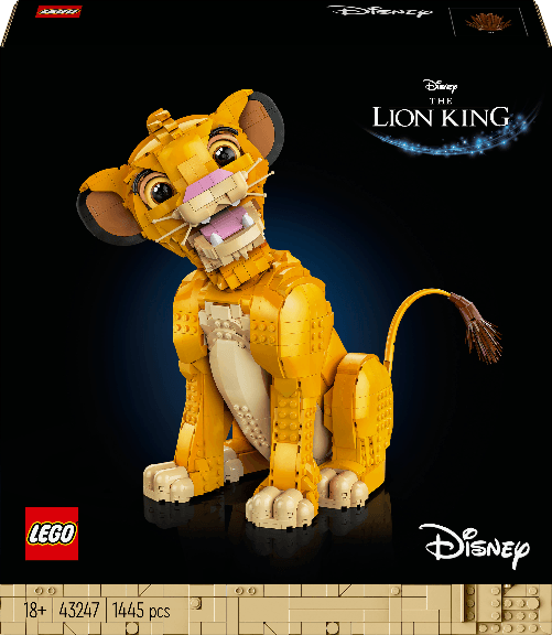 LEGO Disney Giovane Simba Re Leone Modellino da Costruire per Adulti con Figura di Animale Mobile Hobby Creativo da LEGO Giovane Simba, Re Leone