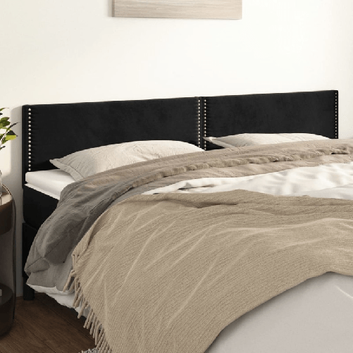 VidaXL Testiere 2 pz Nere 100x5x78/88 cm in Velluto VidaXL 346000 testiera e pedana Nero