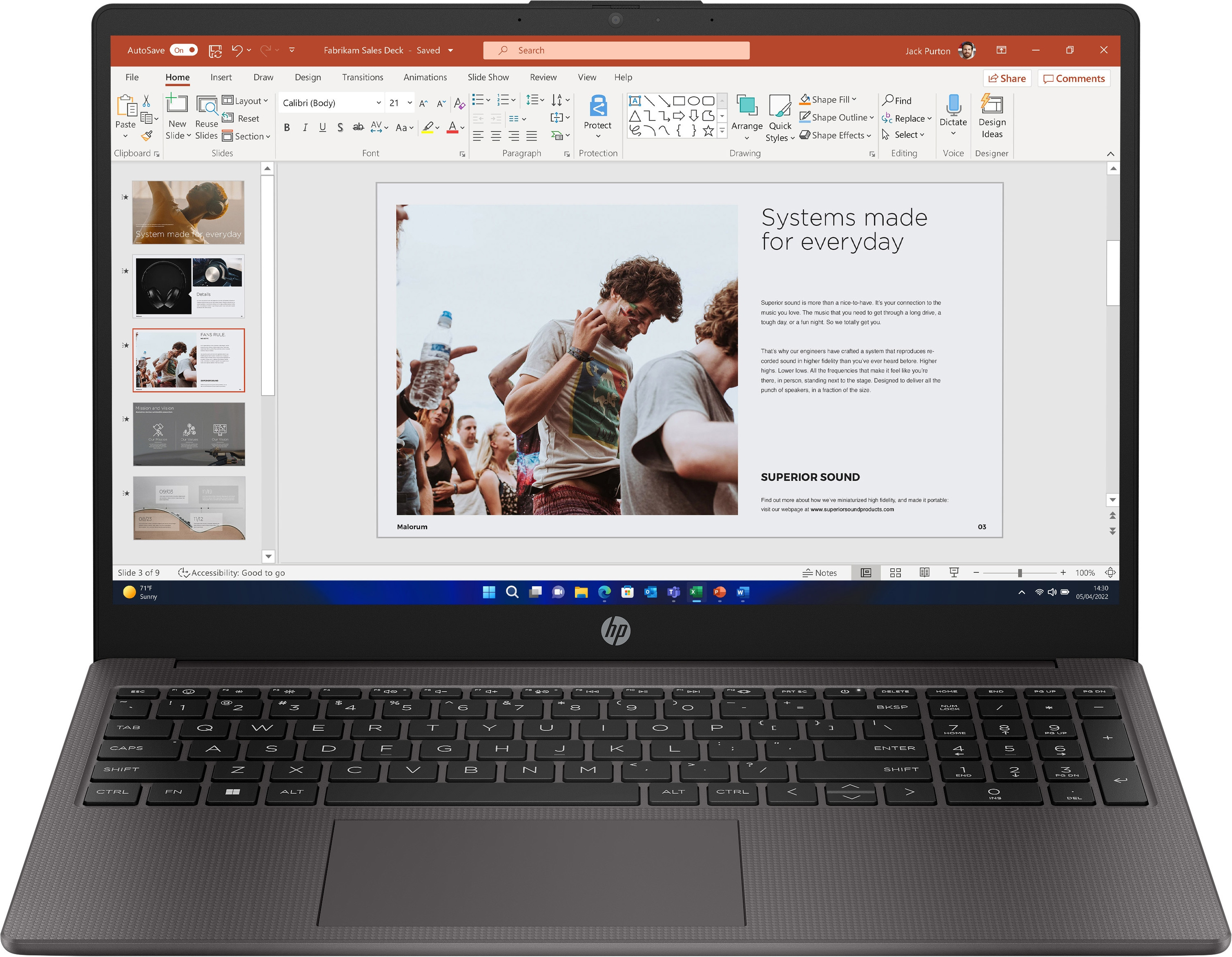 HP 250 G10 Intel Core i3 i3-N305 Computer portatile 39,6 cm (15.6") Full HD 8 GB DDR4-SDRAM 512 GB SSD Wi-Fi 6 (802.11ax) Windows 11 Home Argento