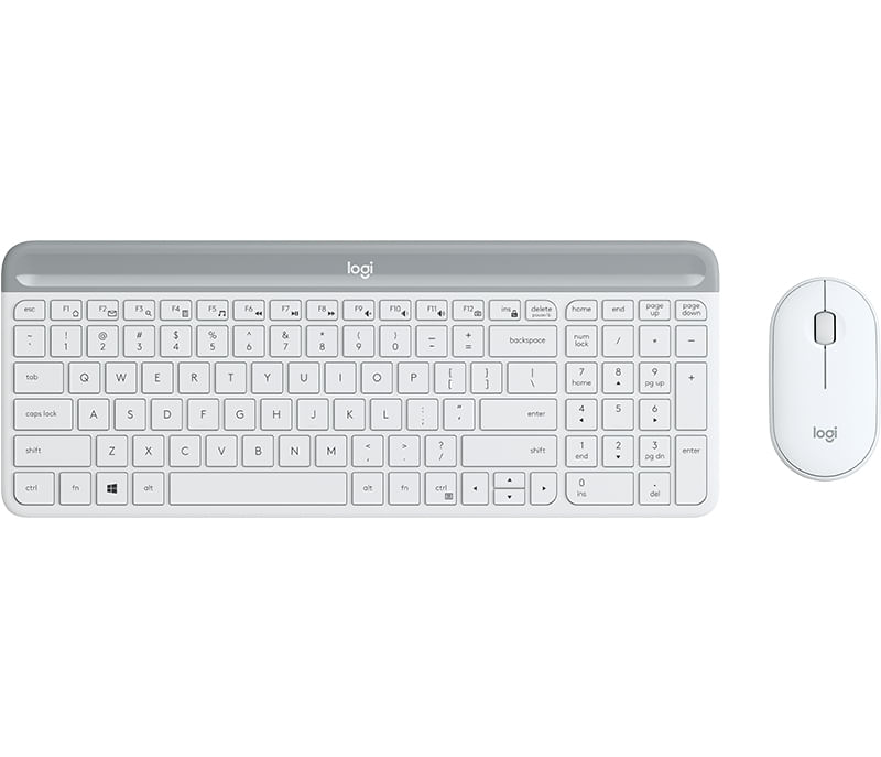 Logitech MK470 tastiera Mouse incluso Ufficio RF Wireless AZERTY Francese Bianco